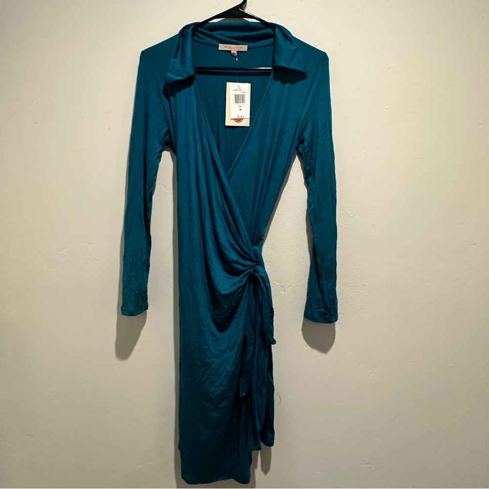 Casual Couture By Green Envelope Wrap Dress Small New NWT